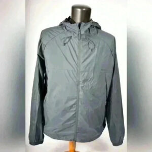 NWT  SELECTED HOMME Blue Recycled Polyester Packable Hooded Wind Jacket Medium